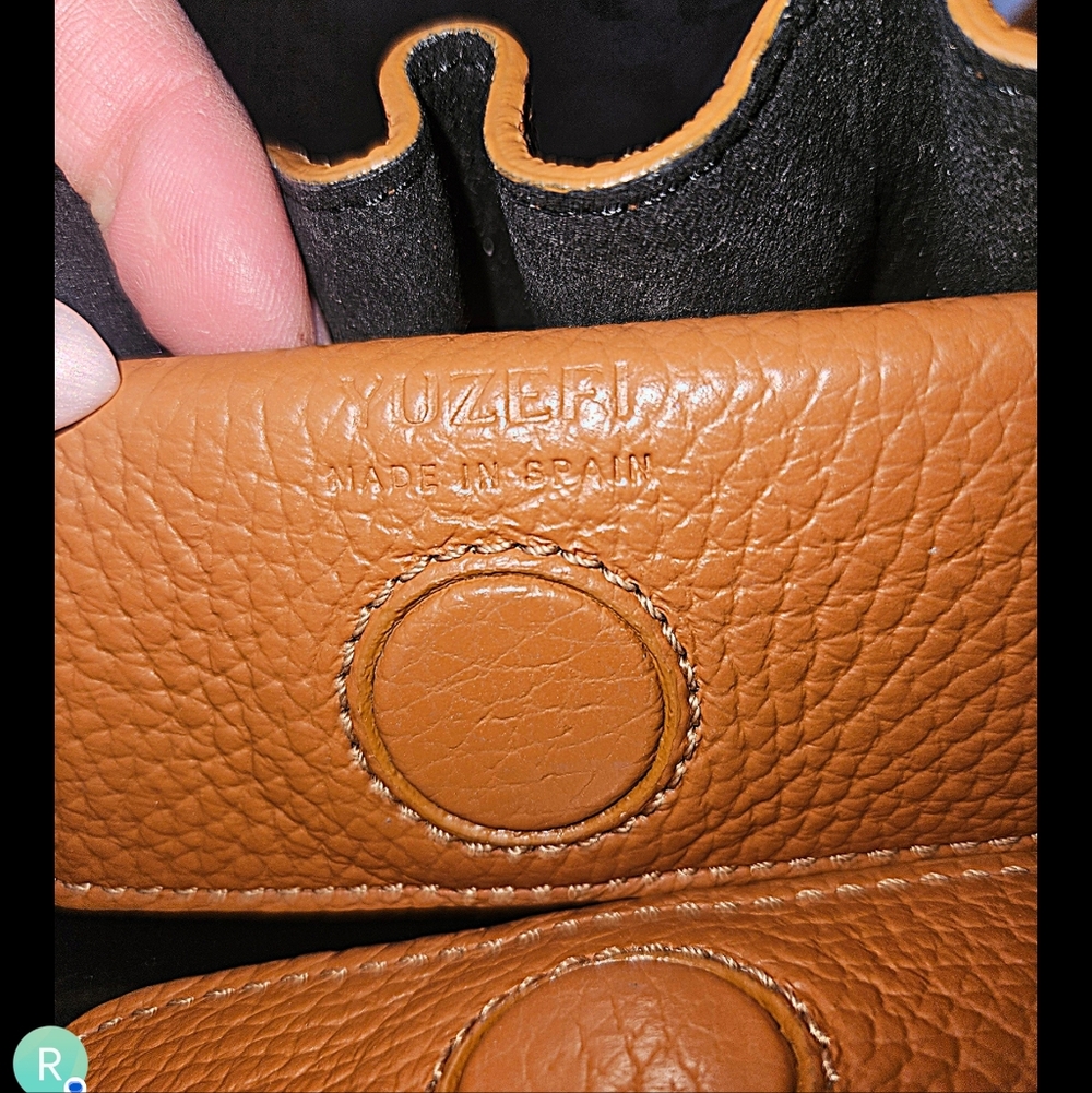 EuC YUZEFI Scallop Scallop BAG Pebble Grained Cinnamon With Tags - Picture 15 of 16